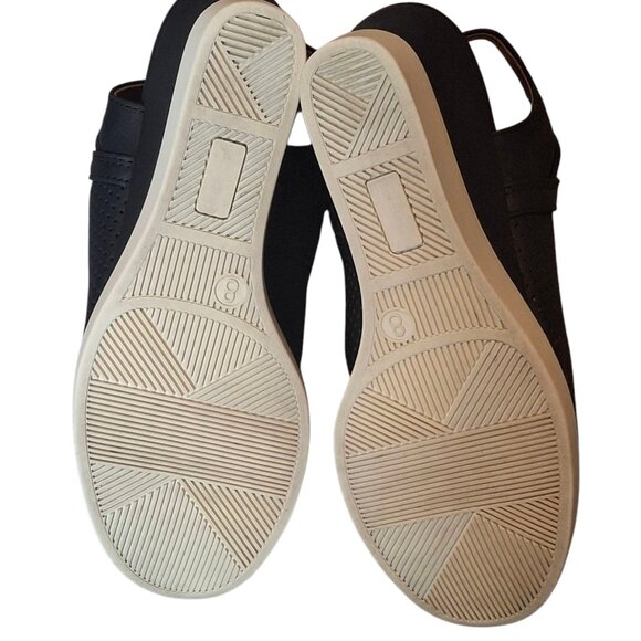 Sonoma Black Leather Wedge Sandals Size 8 - Picture 5 of 5